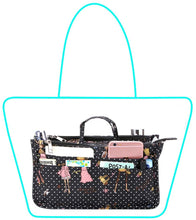 
                        
                          Load image into Gallery viewer, BTSKY New Printing Handbag Organizers Inside Purse Insert-High Capacity 13 Pockets Bag Tote Organizer with Handle Peacock Flower
                        
                      