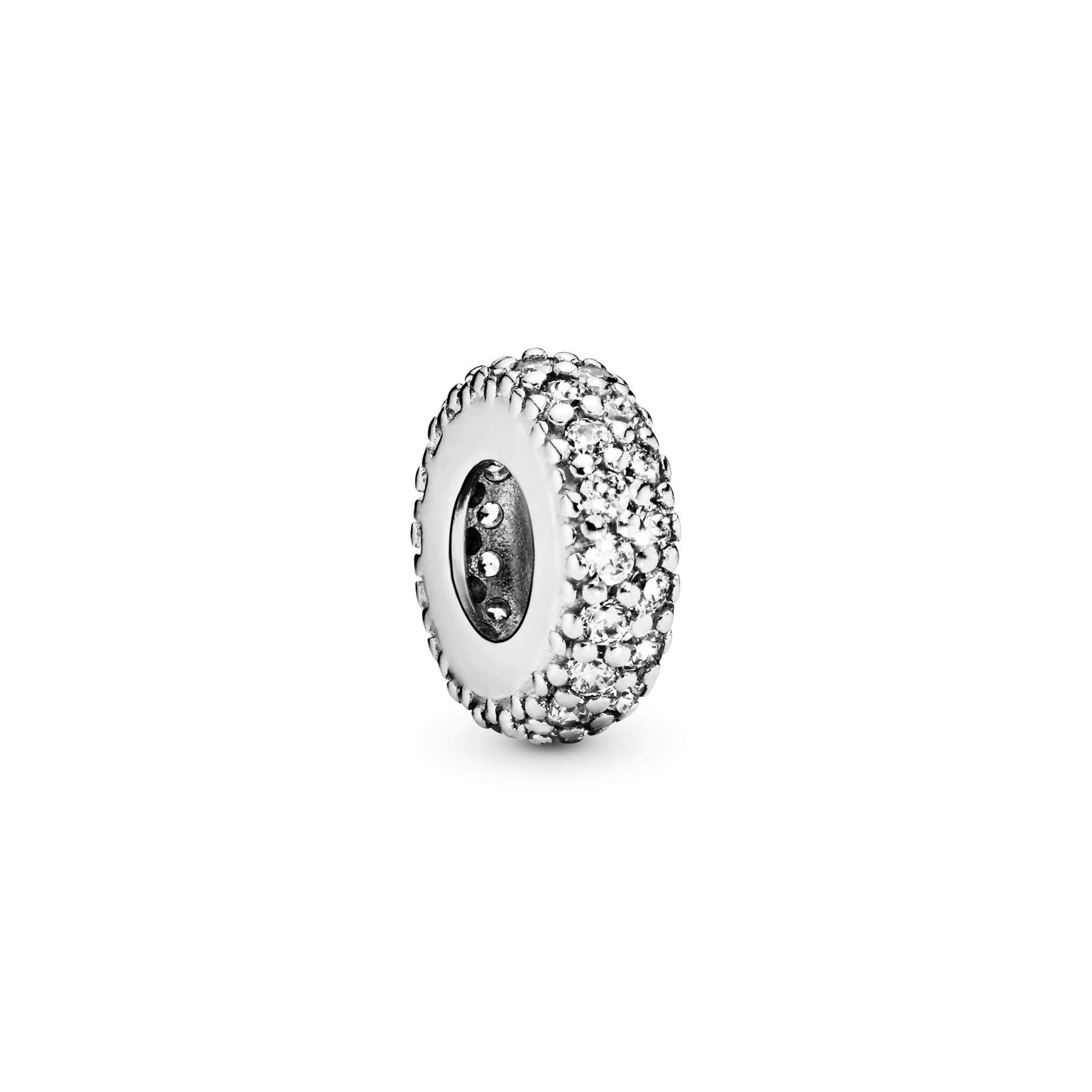 Pandora Jewelry Clear Sparkle Spacer Cubic Zirconia Charm in Sterling Silver - JOY2ESpree