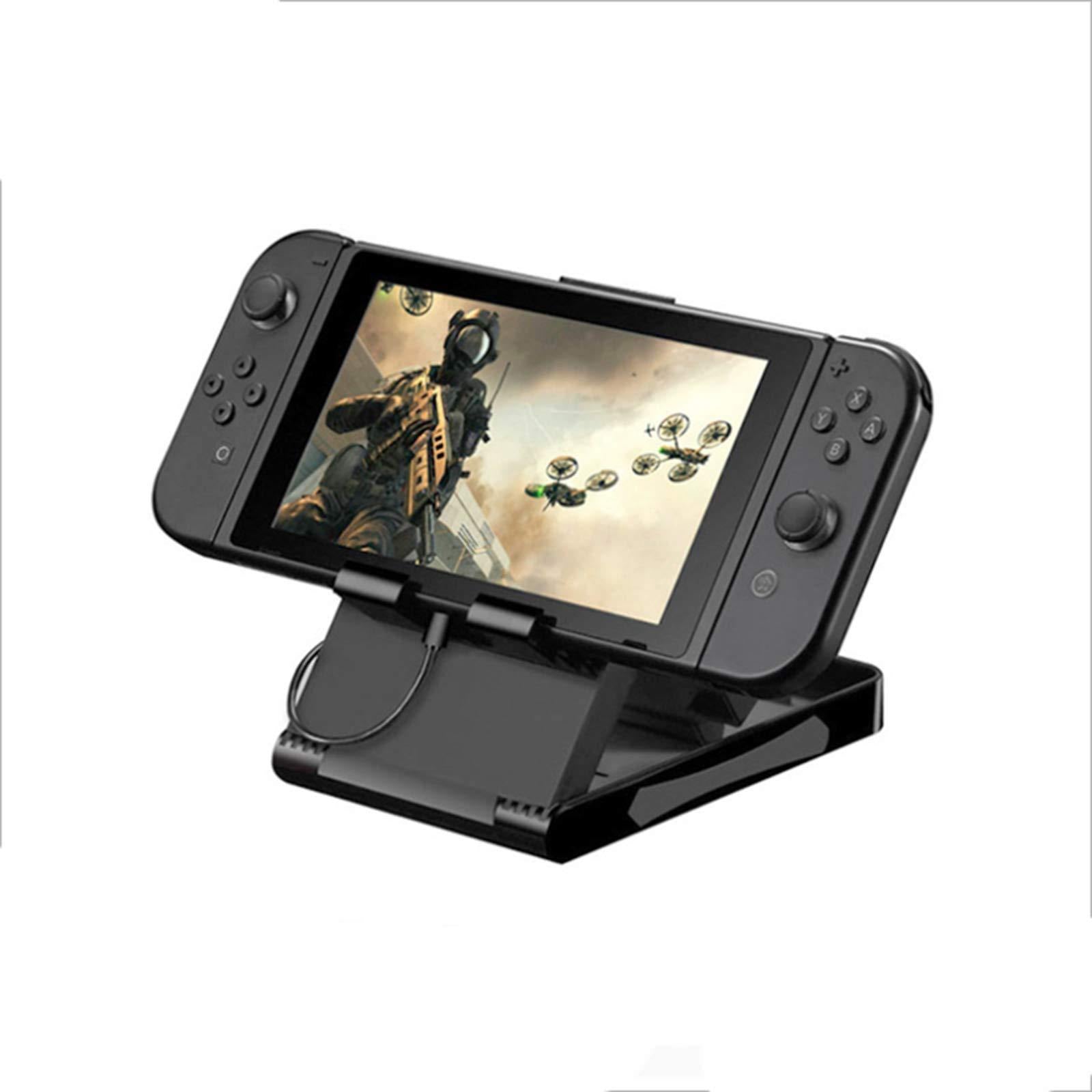 Black PlayStand Holder for Nintendo Switch / Lite Play While Charging Multi Angle Adjustable - JOY2ESpree