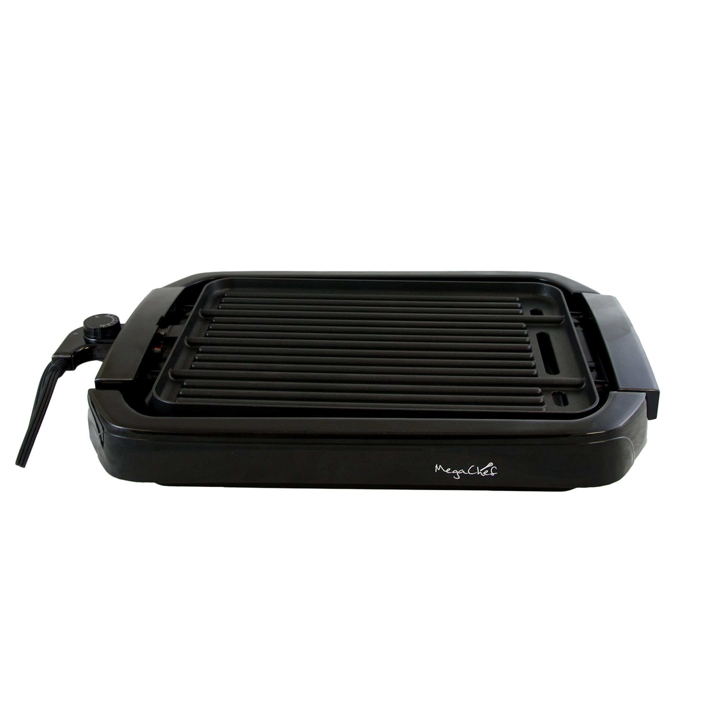Megachef Dual Surface Reversible Indoor Grill and Griddle, black (MCG-107) - JOY2ESpree