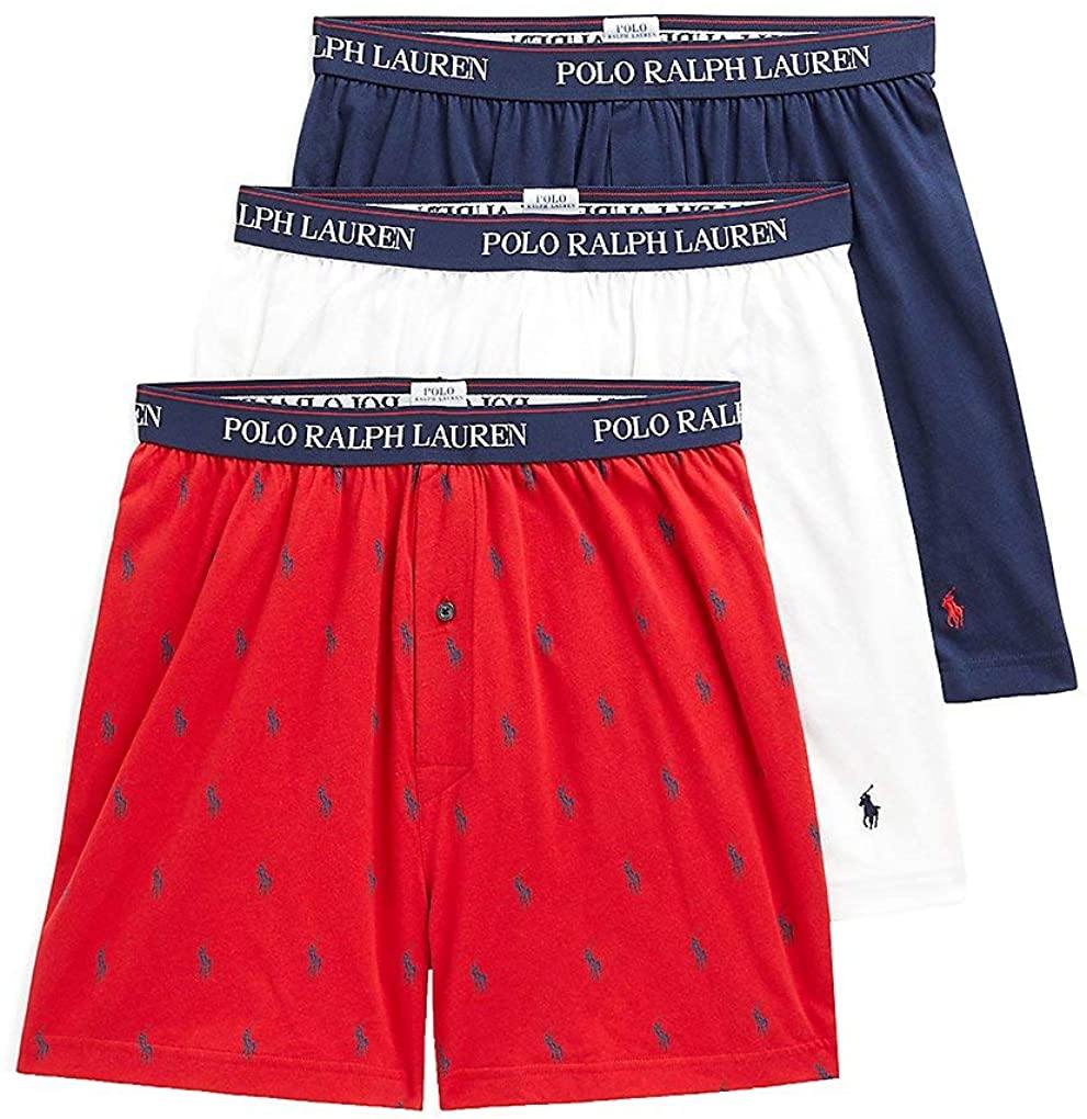 Polo Ralph Lauren Classic Fit w/Wicking 3-Pack Knit Boxers