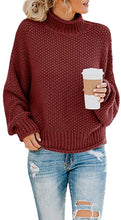 
                        
                          画像をギャラリービューアに読み込む, Saodimallsu Womens Turtleneck Oversized Sweaters Batwing Long Sleeve Pullover Loose Chunky Knit Jumper - JOY2ESpree
                        
                      