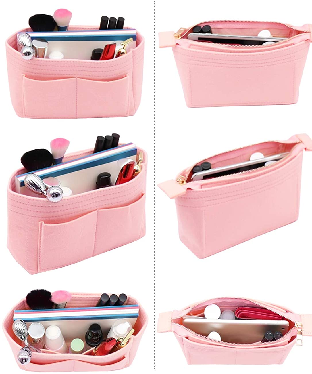 LEXSION Organizer,Bag Organizer,Insert purse organizer with 2 packs in one set fit LV NeoNoe Noé Series perfectly