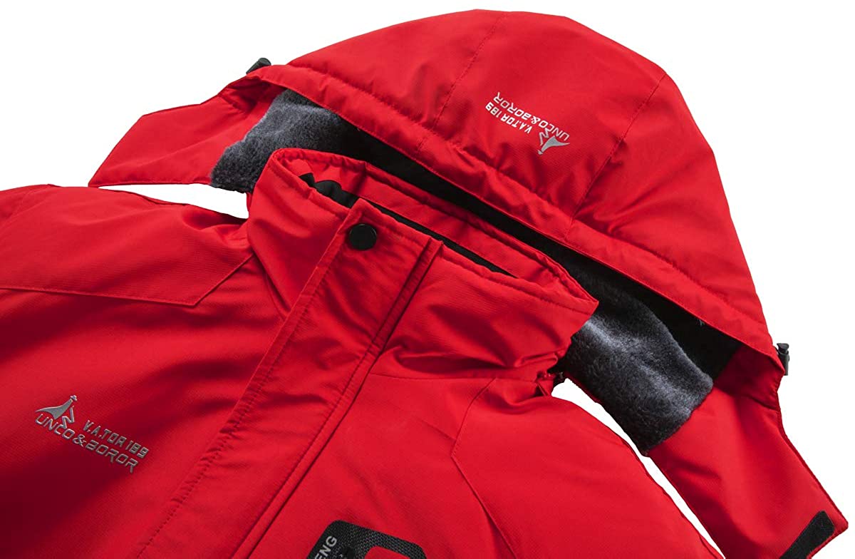 MOERDENG Men's Waterproof Ski Jacket Warm Winter Snow Coat Mountain Windbreaker Hooded Raincoat Snowboarding Jackets