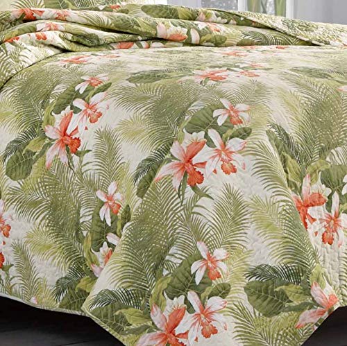 Tommy Bahama Topical Orchid Quilt Set, King