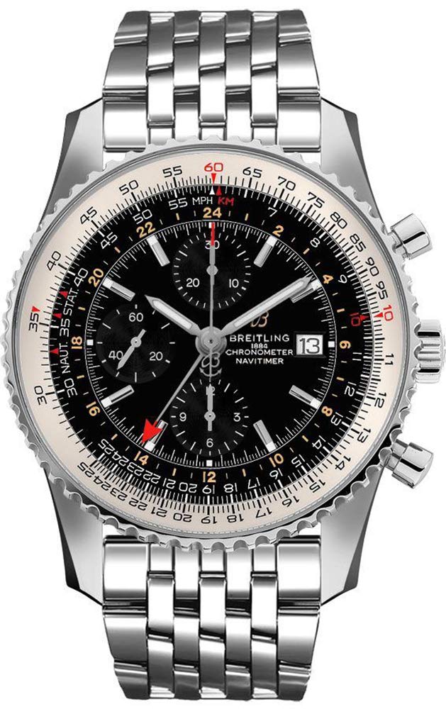 Breitling Navitimer GMT Black Dial Men's Watch A24322121B2A1
