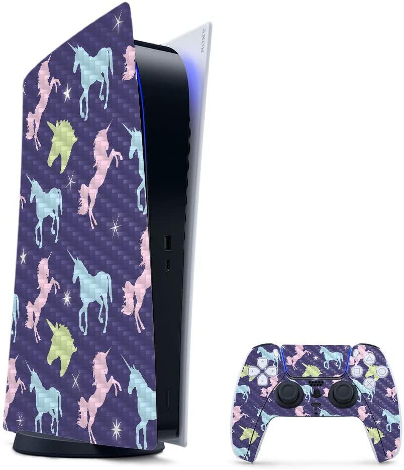 MightySkins Carbon Fiber Skin Compatible with PS5 / Playstation 5 Digital Edition Bundle - JOY2ESpree