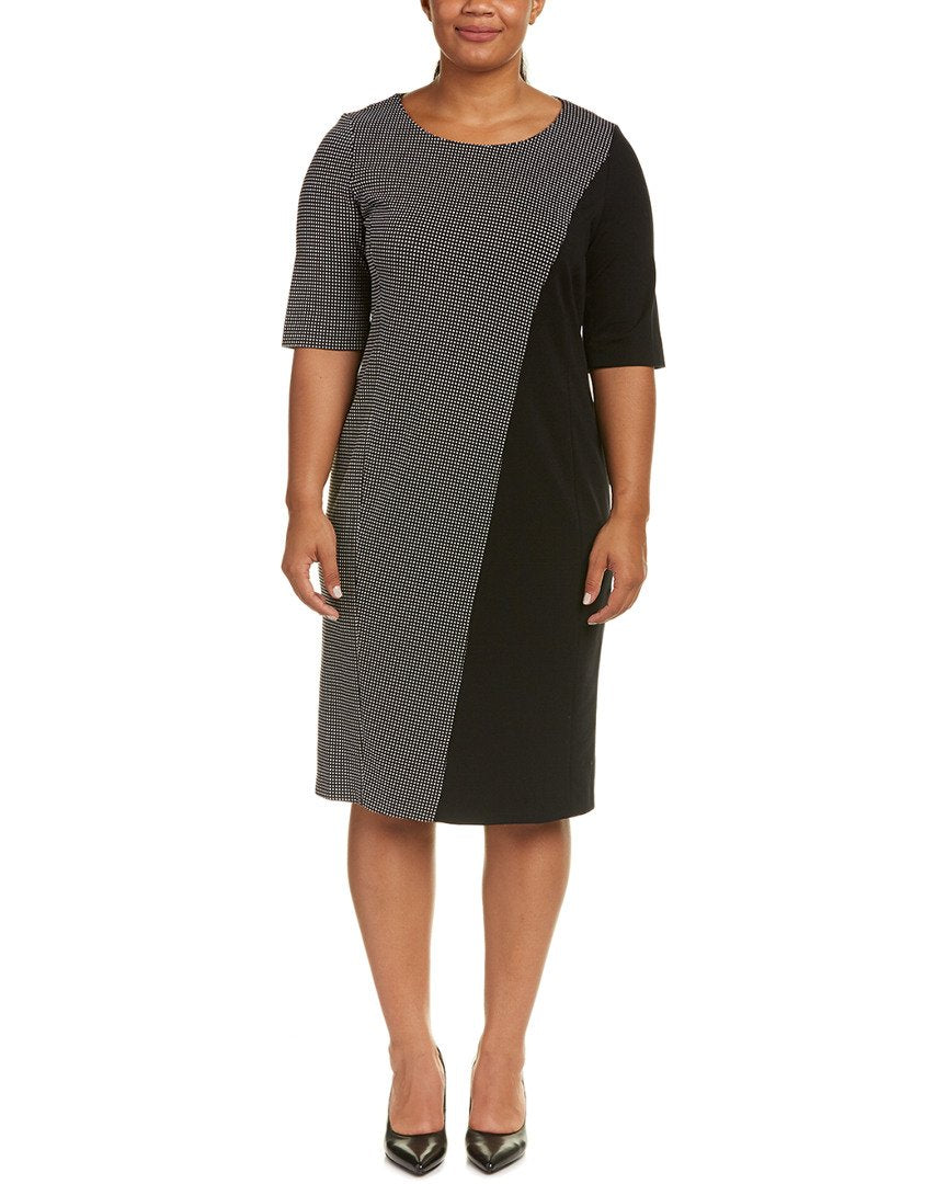Marina Rinaldi Women's Olio Colorblock Dress, Black