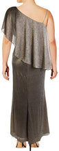 
                        
                          Load image into Gallery viewer, LAUREN RALPH LAUREN Radlee Women's Metallic One Shoulder Popover Gown - JOY2ESpree
                        
                      