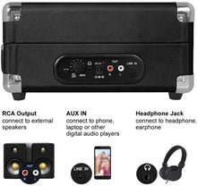 
                        
                          Muat gambar ke penampil Galeri, LP&amp;No.1 Portable Suitcase Turntable with Stereo Speaker,3 Speeds Belt-Drive Vinyl Record Player Black - JOY2ESpree
                        
                      