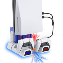 
                        
                          Load image into Gallery viewer, NexiGo PS5 Accessories Stand with LED Lighting Cooling Fans - JOY2ESpree
                        
                      