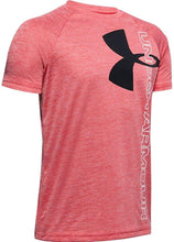 
                        
                          Load image into Gallery viewer, Under Armour Boys' Tech Split Logo Hybrid T-Shirt - JOY2ESpree
                        
                      