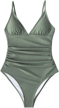 
                        
                          Load image into Gallery viewer, CUPSHE Women's One Piece Swimsuit Tummy Control V Neck Two Piece Bathing Suits - JOY2ESpree
                        
                      