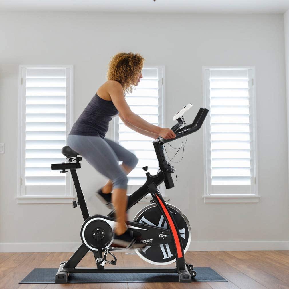 Exercise Bike Recumbent Spin Cycling Bike Indoor Cycle Stationary Workout Equipment with Pulse W/LCD Display and Adjustable Foot for Home Office - JOY2ESpree