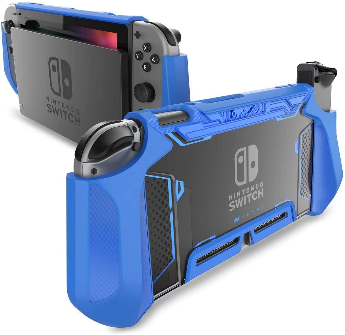Mumba Dockable Case Compatible for Nintendo Switch, [Blade Series] TPU Grip Protective Cover Case with Ergonomic Design and Comfort Grip (Clear) - JOY2ESpree
