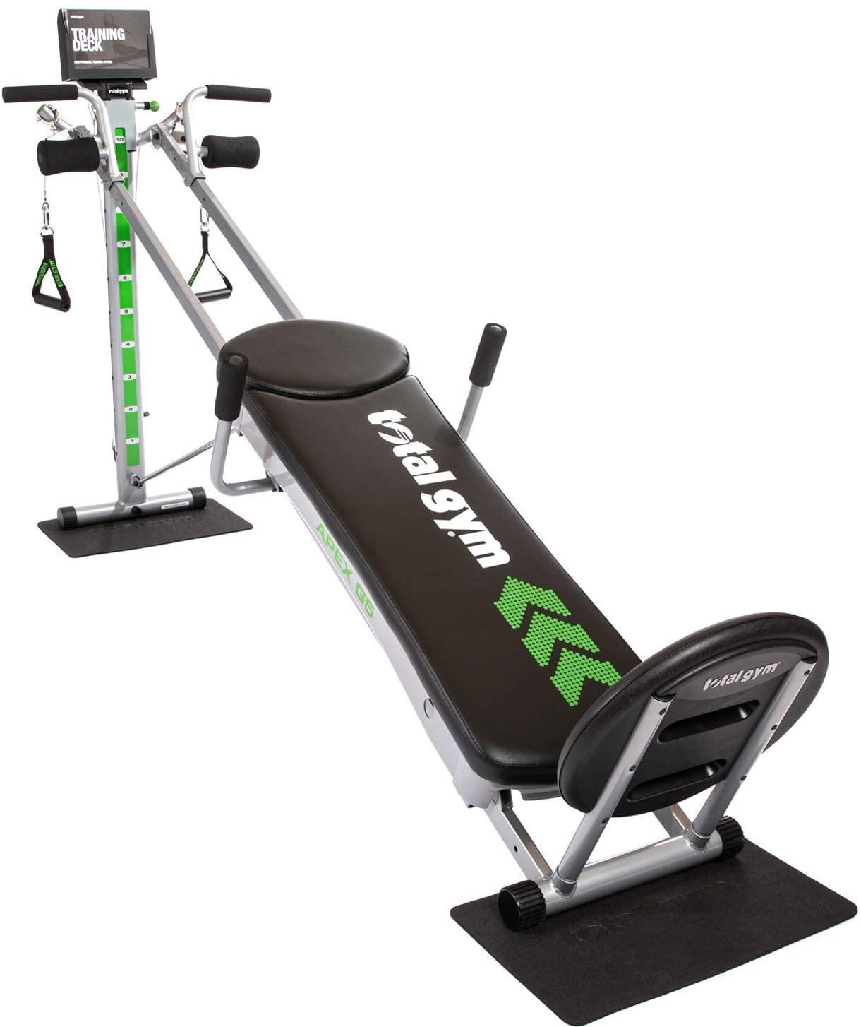 Total Gym APEX Versatile Indoor Home Workout Total Body Strength Training Fitness Equipment with up to 10 Levels of Resistance and Attachments - JOY2ESpree