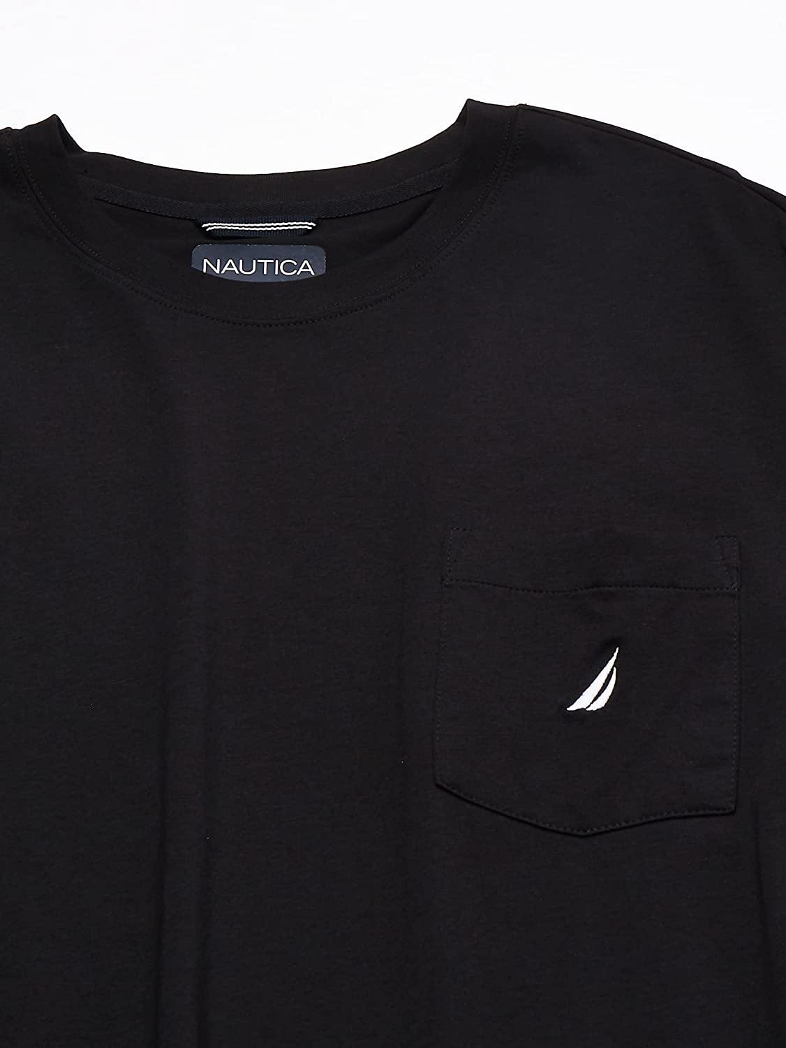 Nautica Men's Solid Crew Neck Short-Sleeve Pocket T-Shirt - JOY2ESpree