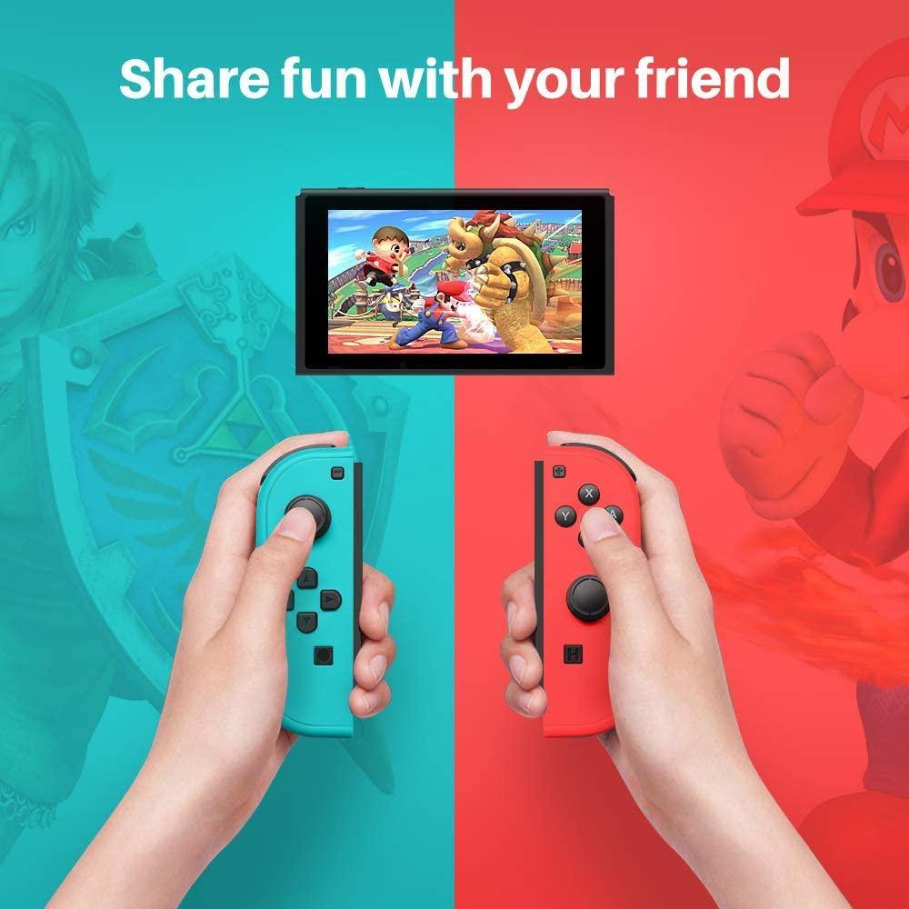 Joy-Pad Controller Compatible with Switch,Left and Right Controllers with Straps Support Wake-up Function(Blue and Green) - JOY2ESpree