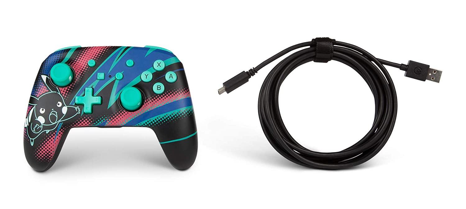 PowerA Enhanced Wireless Controller for Nintendo Switch - Waluigi, Nintendo Switch Lite, Gamepad, game controller, Bluetooth controller, rechargeable - JOY2ESpree