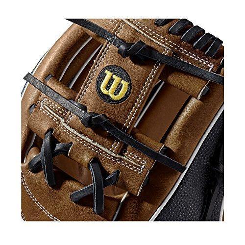 Wilson A2000 11.75-Inch SuperSkin Baseball Glove, Saddle Tan/White/Black, Left (Right Hand Throw) - JOY2ESpree