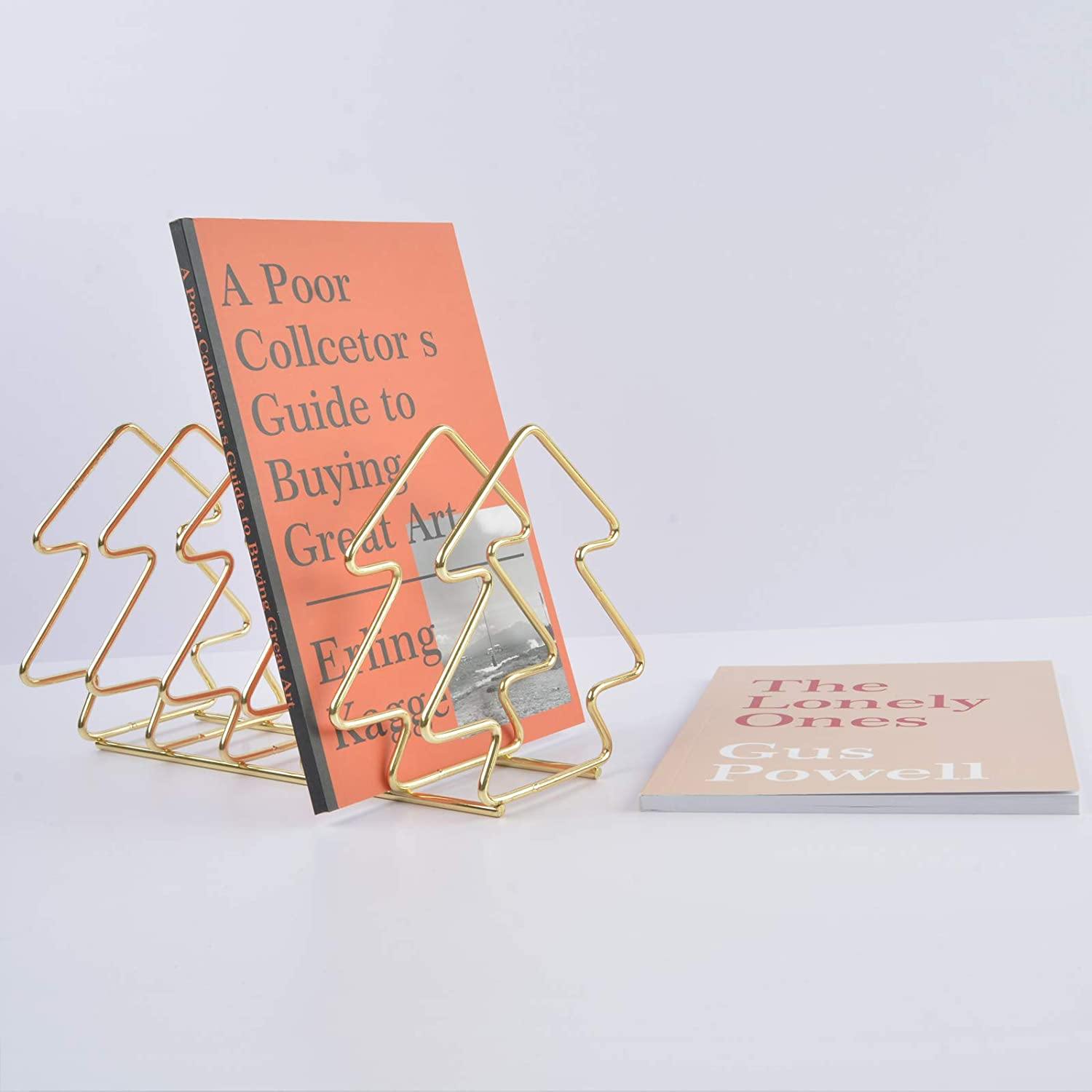 File Sorter Organizer 5 Section Iron Wire Book Ends Magazine Holder Rack Desktop Book Stand to Storage Mail,Paper,Document,Folder,Record - JOY2ESpree