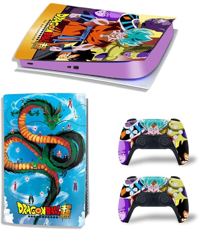 Mmoptop PS5 Skin for Playstation 5 Disc Version Console and Controller Vinyl Cover Skins Wrap - Black Pan-Ther - JOY2ESpree
