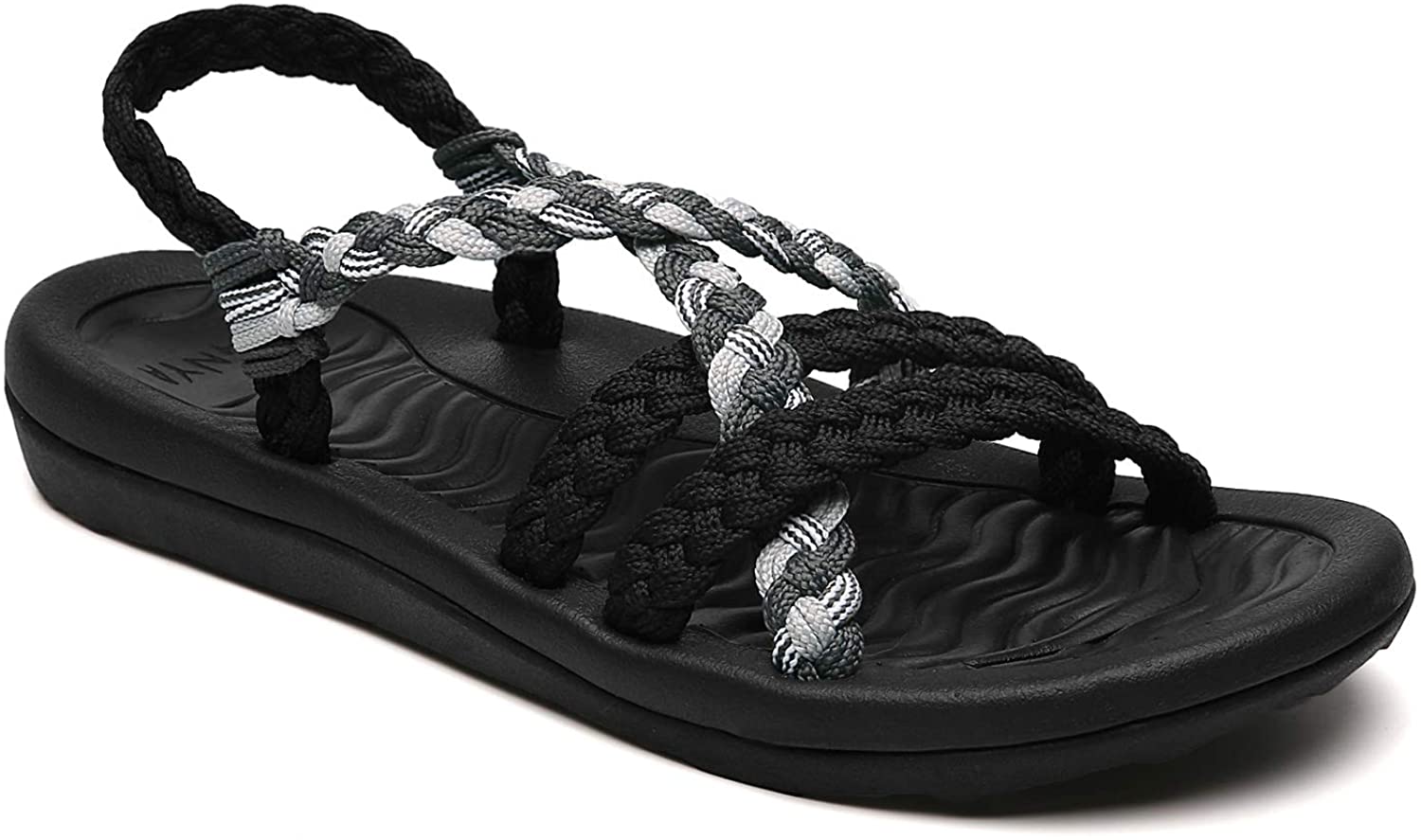 MEGNYA Women's Comfortable Walking Sandals with Arch Support Waterproof for Walking/Hiking/Travel/Wedding/Water Spot/Beach