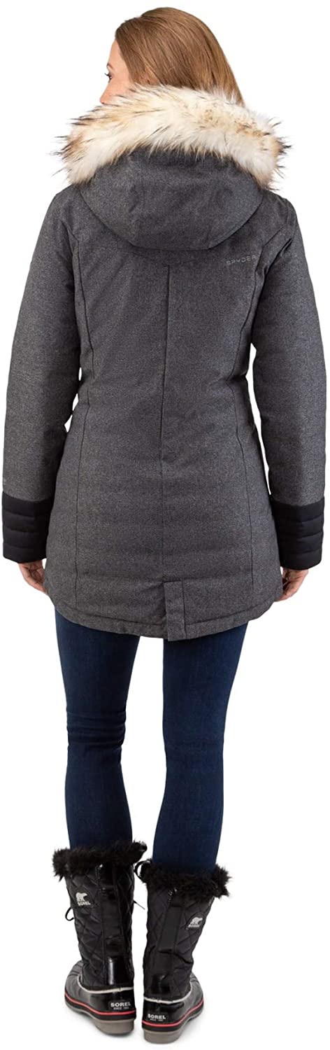 Spyder Women’s Metro Gore-Tex Infinium Down Parka – Ladies Full-Zip Hooded Winter Jacket