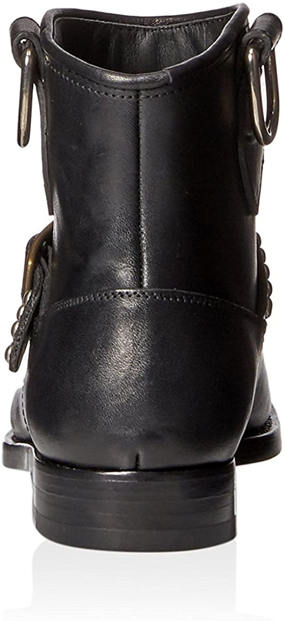SAINT LAURENT Women's Motorcycle Studded Strap Boot