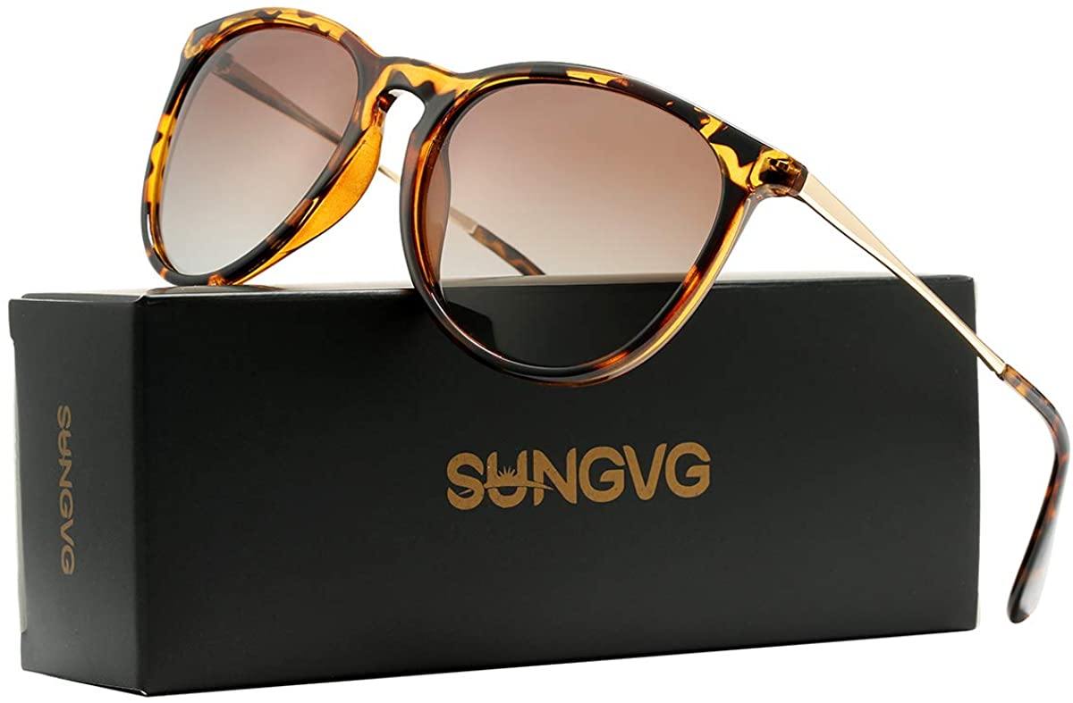SUNGVG Polarized Sunglasses for Women Classic Round Retro Sun Glasses - JOY2ESpree