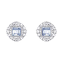 
                        
                          Muat gambar ke penampil Galeri, Swarovski Crystal Blue Angelic Square Rhodium-Plated Earrings - JOY2ESpree
                        
                      