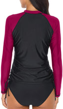 
                        
                          將圖片載入圖庫檢視器 CharmLeaks Women's Long Sleeve Rashguard UPF 50 Sun Protection Swimsuit Top Striped Swim Shirts
                        
                      