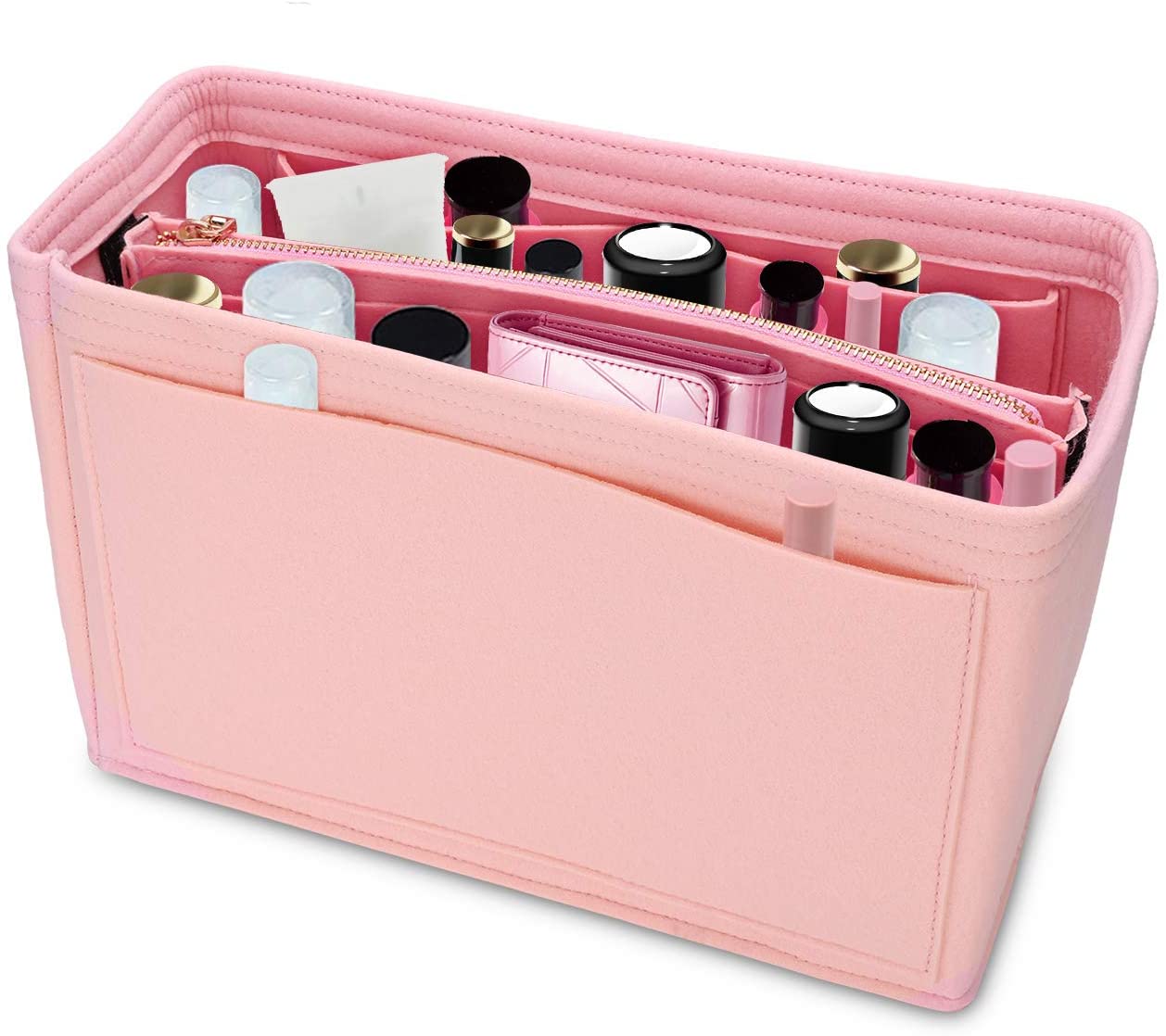 MA STRAP Purse Organizer with Detachable Zipper Pouch Multipurpose Felt Insert Bag Fit Speedy Neverfull Longchamp Tote