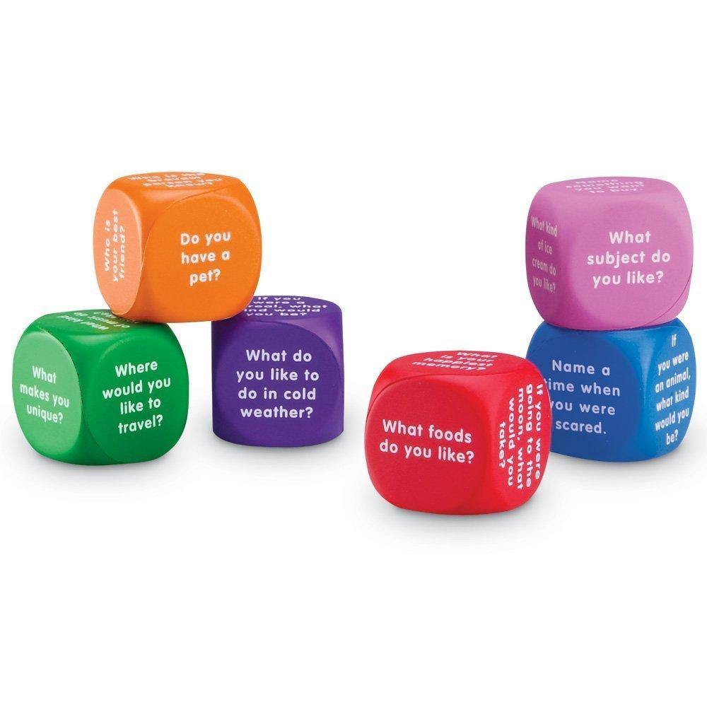 Learning Resources Conversation Cubes, Social Dice, Autism Therapy, Ice Breaker Cubes, Foam Cubes, 6 Pieces, Ages 6+ - JOY2ESpree