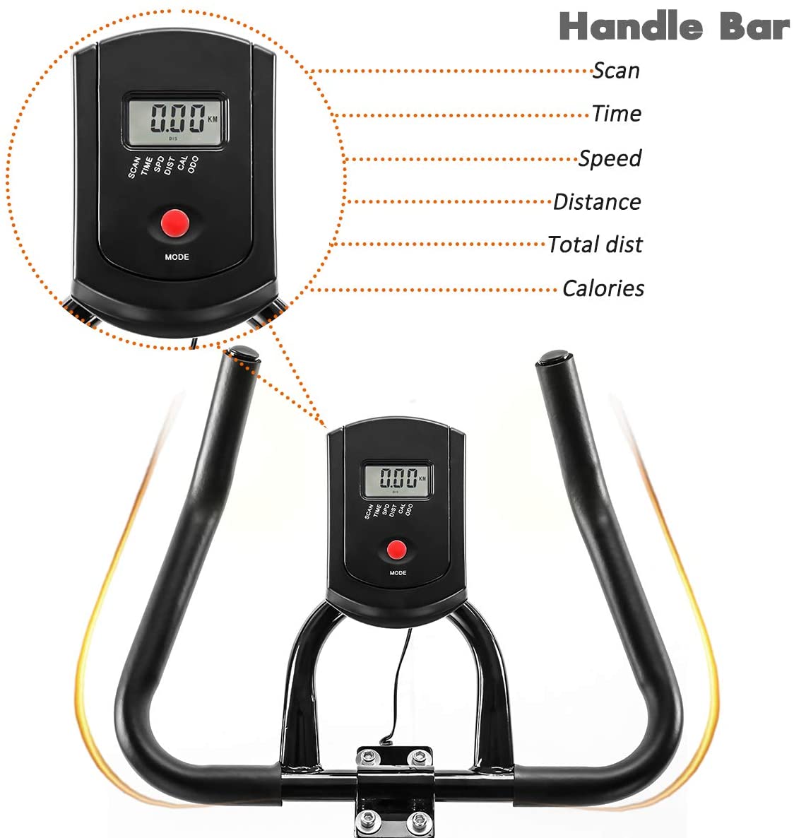 Merax Exercise Bike Spin Bike Stationary Indoor Cycling Bike Workout Bike for Home Use - JOY2ESpree