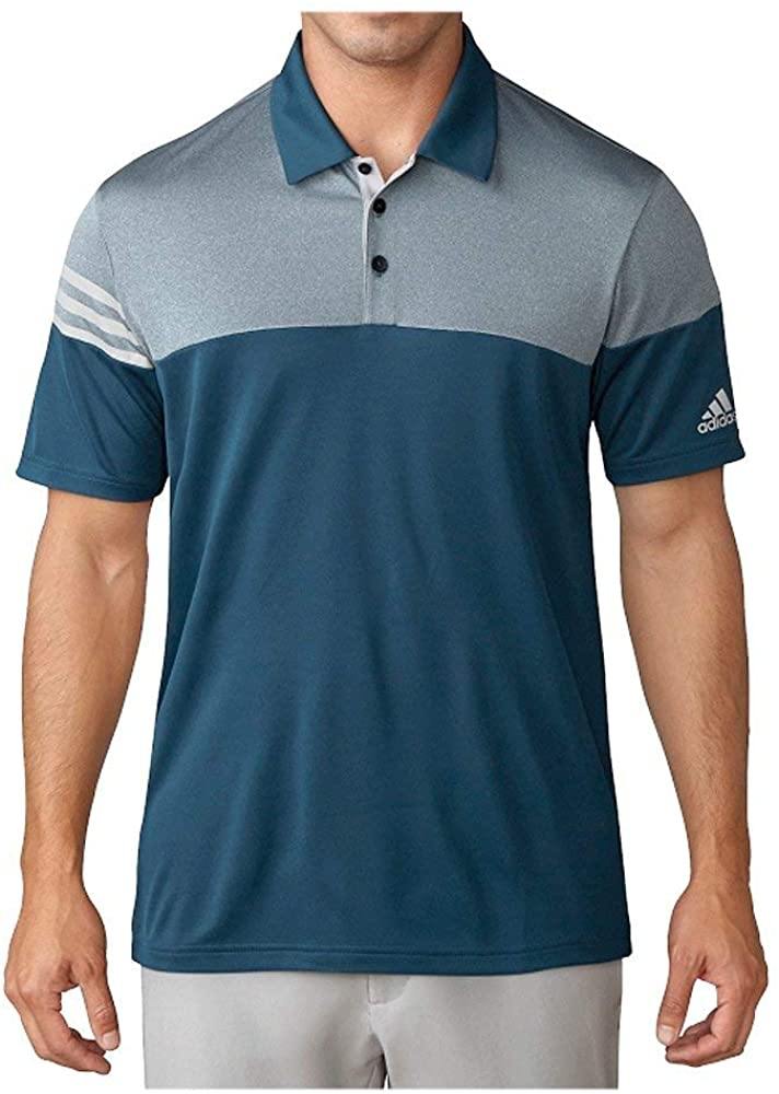 adidas Golf Men's 3-Stripes Heather Block Polo - JOY2ESpree