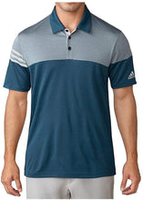 
                        
                          Load image into Gallery viewer, adidas Golf Men's 3-Stripes Heather Block Polo - JOY2ESpree
                        
                      