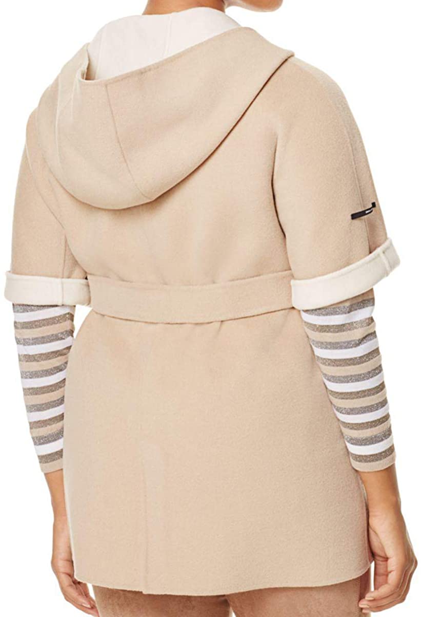 MARINA RINALDI Women's Nadia Short Sleeve Coat, Beige