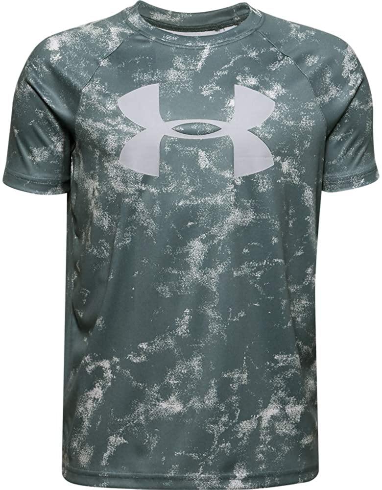 Under Armour Boys' Tech Big Logo Printed Short Sleeve Gym T-Shirt