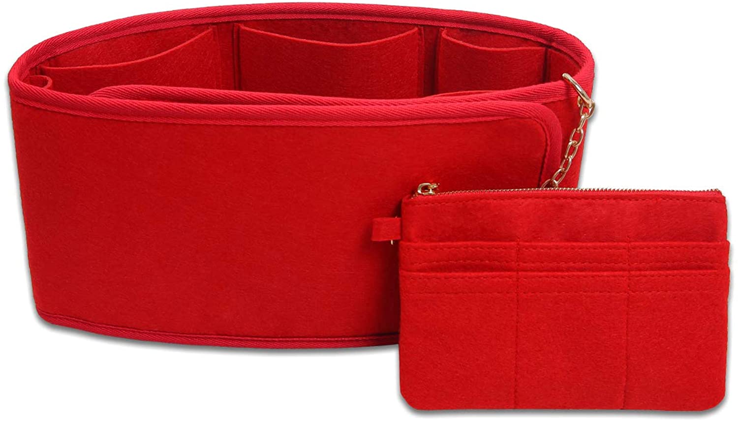 Purse Organizer, Felt Purse Organizer Insert With Card case wallet，Bag Organizer For LV Speedy, Neverfull, Tote