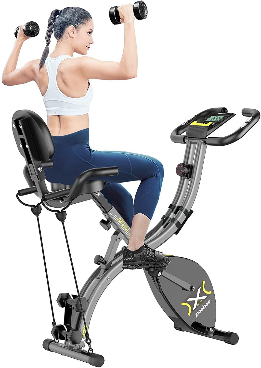 pooboo Folding Magnetic Exercise Bike - JOY2ESpree