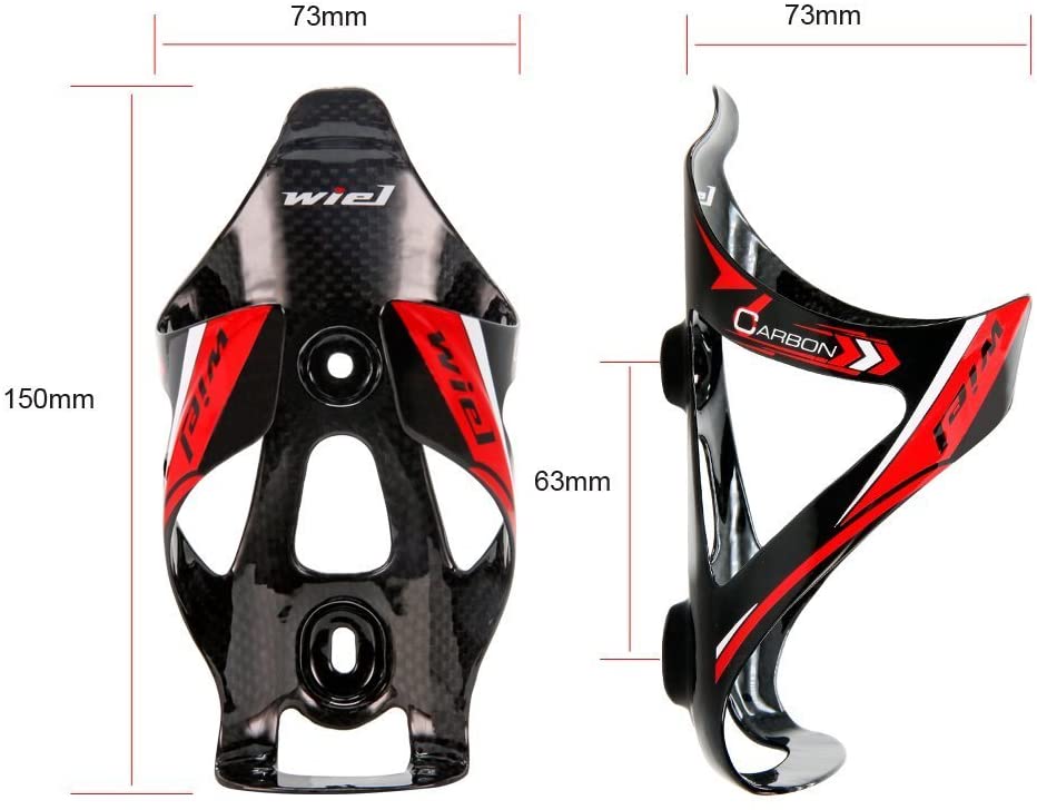 Wiel Full Carbon Fiber Bicycle Bike Light Drink Water Bottle Cage Holder