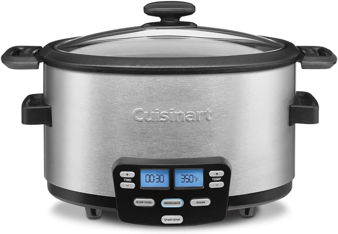 Cuisinart MSC-600 3-In-1 Cook Central 6-Quart Multi-Cooker: Slow Cooker, Brown/Saute, Steamer - JOY2ESpree