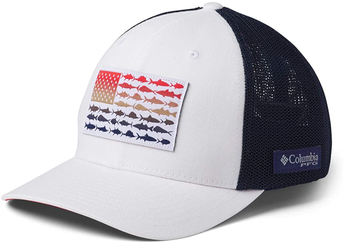 Columbia Unisex-Adult PFG Mesh Fish Flag Ball Cap