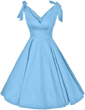 
                        
                          Muat gambar ke penampil Galeri, GownTown Women's 1950s V-Neck Bowknot Swing Cocktail Dress
                        
                      