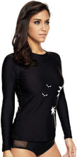 
                        
                          將圖片載入圖庫檢視器 CharmLeaks Women's Long Sleeve Rashguard UPF 50 Sun Protection Swimsuit Top Striped Swim Shirts
                        
                      