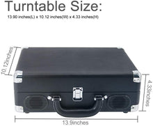 
                        
                          Muat gambar ke penampil Galeri, LP&amp;No.1 Portable Suitcase Turntable with Stereo Speaker,3 Speeds Belt-Drive Vinyl Record Player Black - JOY2ESpree
                        
                      