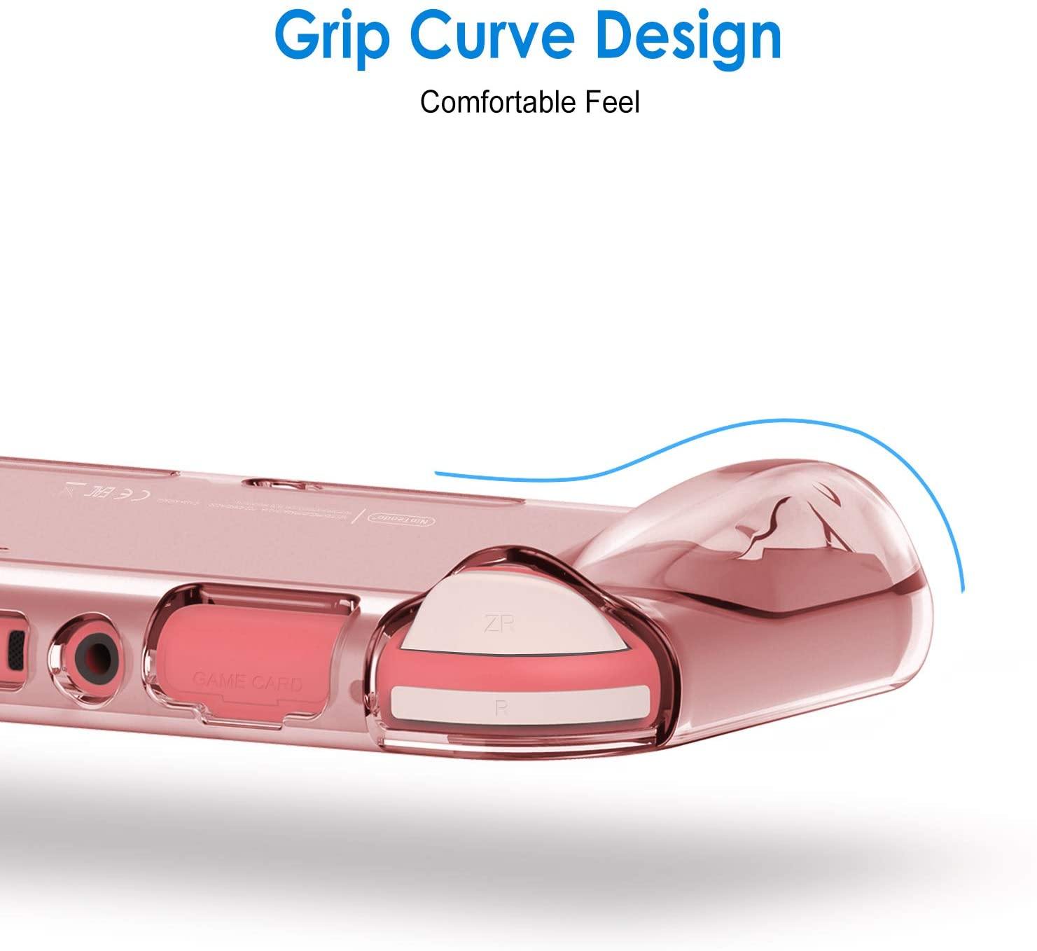 JETech Protective Case for Nintendo Switch Lite 2019, Grip Cover with Shock-Absorption and Anti-Scratch Design, HD Clear - JOY2ESpree