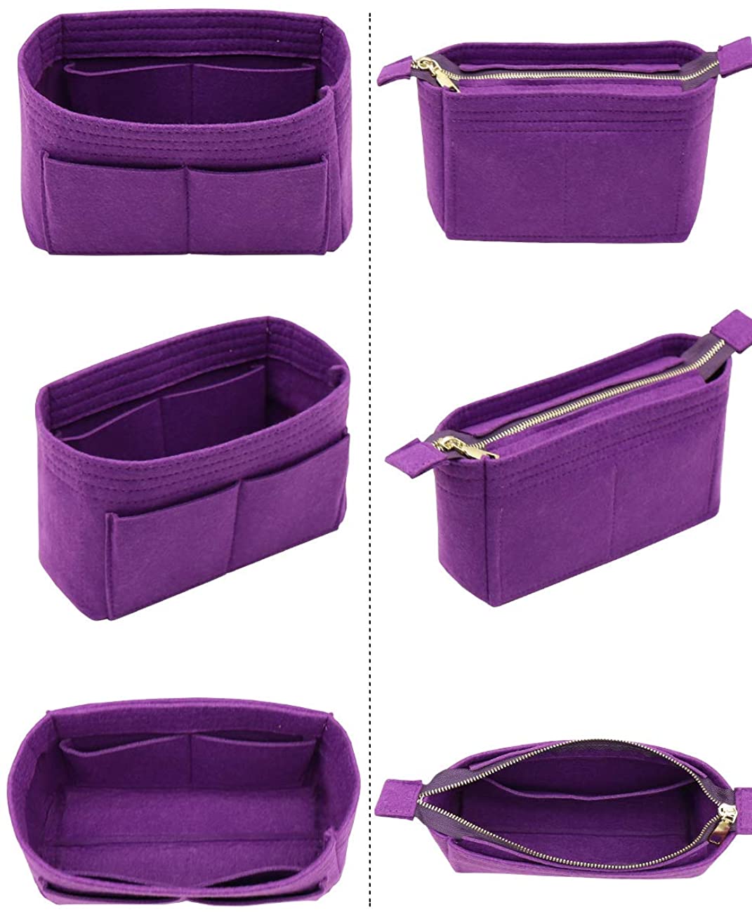 LEXSION Organizer,Bag Organizer,Insert purse organizer with 2 packs in one set fit LV NeoNoe Noé Series perfectly