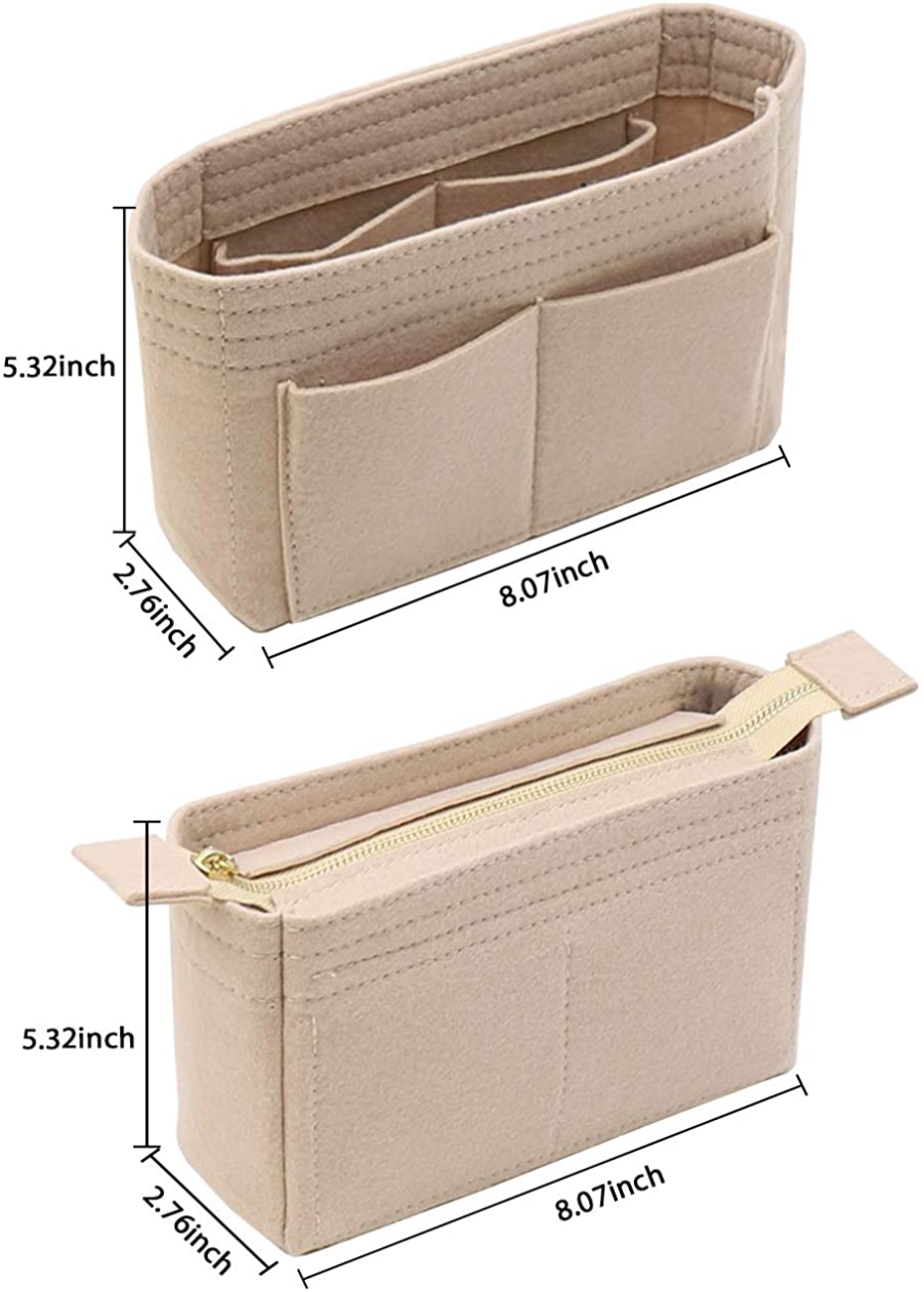 LEXSION Organizer,Bag Organizer,Insert purse organizer with 2 packs in one set fit LV NeoNoe Noé Series perfectly
